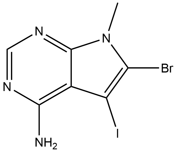 6-bromo-5-iodo-7-methyl-7H-pyrrolo[2,3-d]pyrimidin-4-amine | CAS 2894018-46-1 — ResolveMass Laboratories source product image