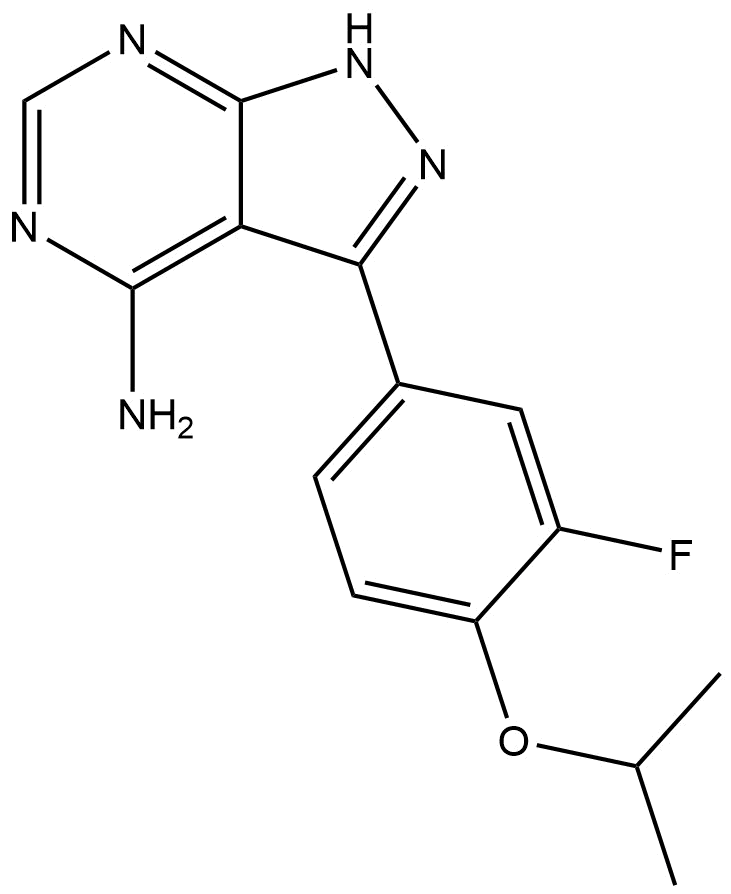 3-(3-fluoro-4-isopropoxyphenyl)-1H-pyrazolo[3,4-d]pyrimidin-4-amine | CAS 1408087-64-8 — ResolveMass Laboratories source product image