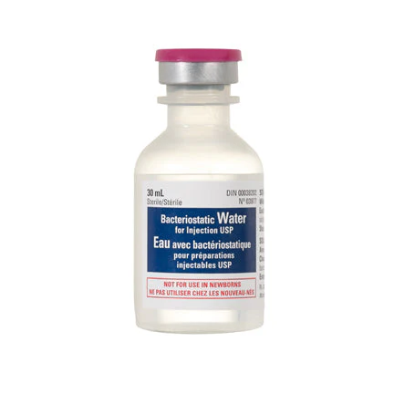 Pfizer Bacteriostatic Water For Injection USP 30ml (Limit of 1 per Customer, any attempt to bypass this restriction will result in extra vials being removed) — Biocore Peptides source product image