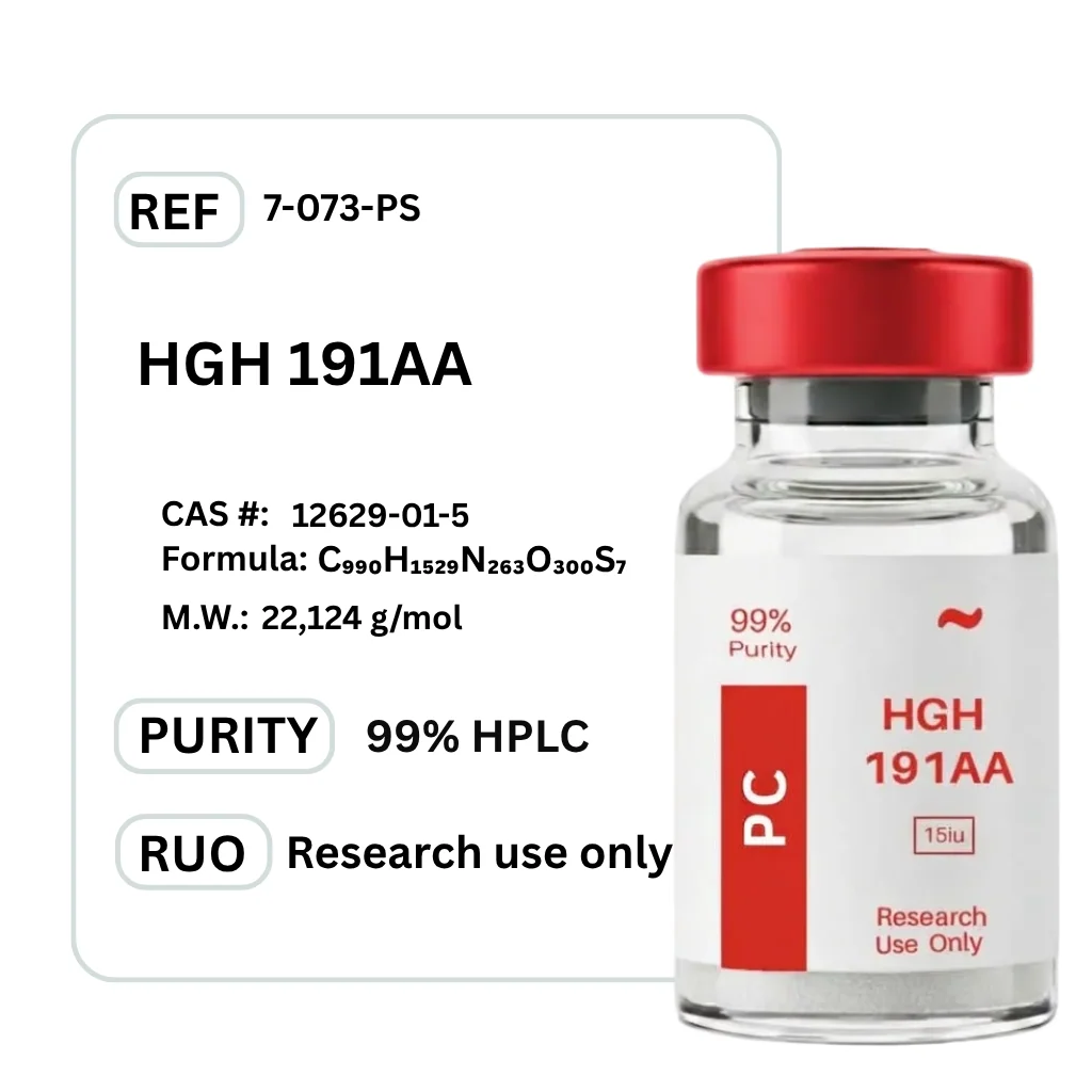 HGH 191AA (Somatropin) — Vial / 10iu — Edmonton Peptides source product image