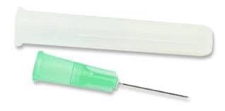 21G GREEN DRAWING TIP:  21G x 1″ – TIP ONLY  [15 pack]  INDIVIDUALLY WRAPPED – 15 TIPS IN TOTAL — Peptide Source Canada source product image