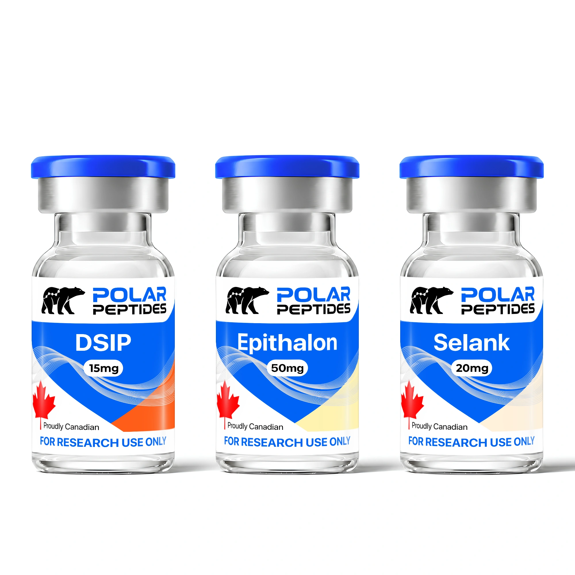 DSIP + Epitalon + Selank | Sleep & Longevity Research Stack — Polar Peptides source product image
