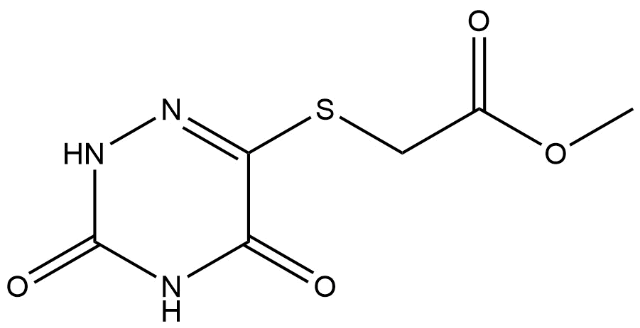 methyl 2-((3,5-dioxo-2,3,4,5-tetrahydro-1,2,4-triazin-6-yl)thio)acetate | CAS 75621-68-0 — ResolveMass Laboratories source product image