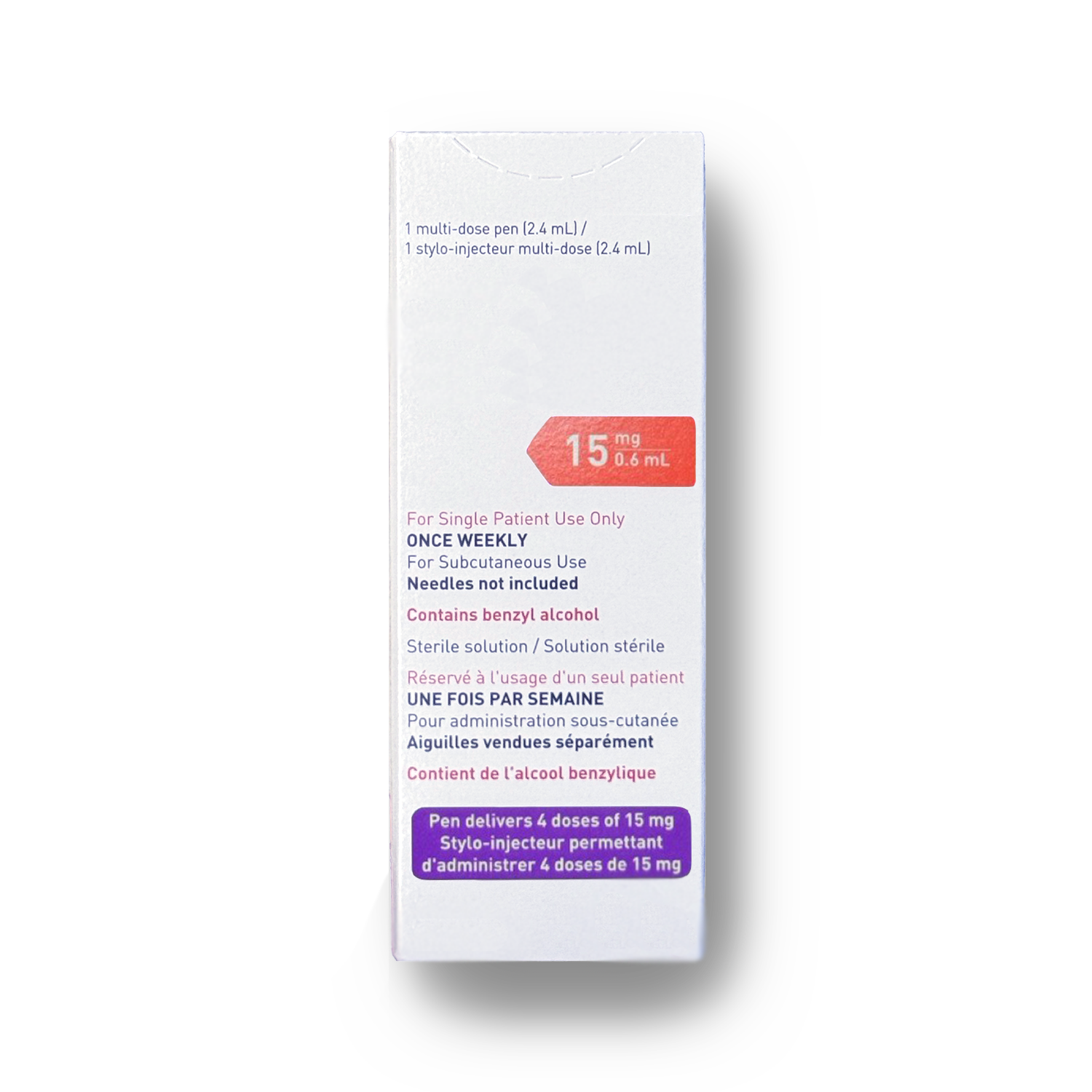 Original TRZ GLP-2 60MG – dual GIP and GLP-1 receptor agonist [15mg/0.6mL – 2.4mL] multi-dose TRZ Injection Pen – (AUTHENTIC PHARMACEUTICAL) — Peptide Source Canada source product image