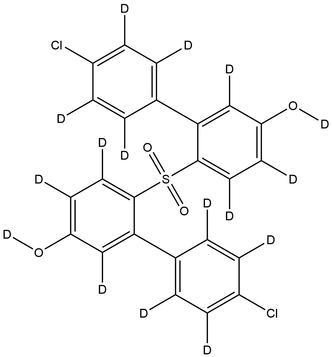 Deuterated (4-Chlorophenyl-4′-hydroxyphenyl)-d8 sulfone — ResolveMass Laboratories source product image