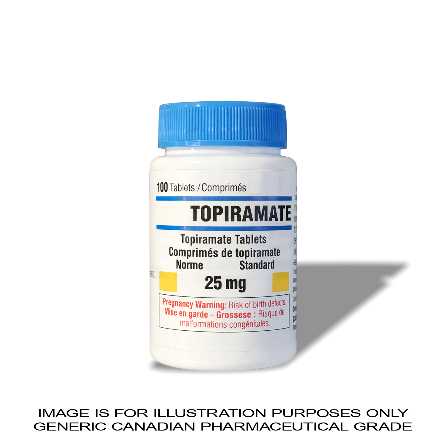 TOPIRAMATE (TOPAMAX) 25MG X 100 (Alcohol Craving / Weight Loss) — Peptide Source Canada source product image