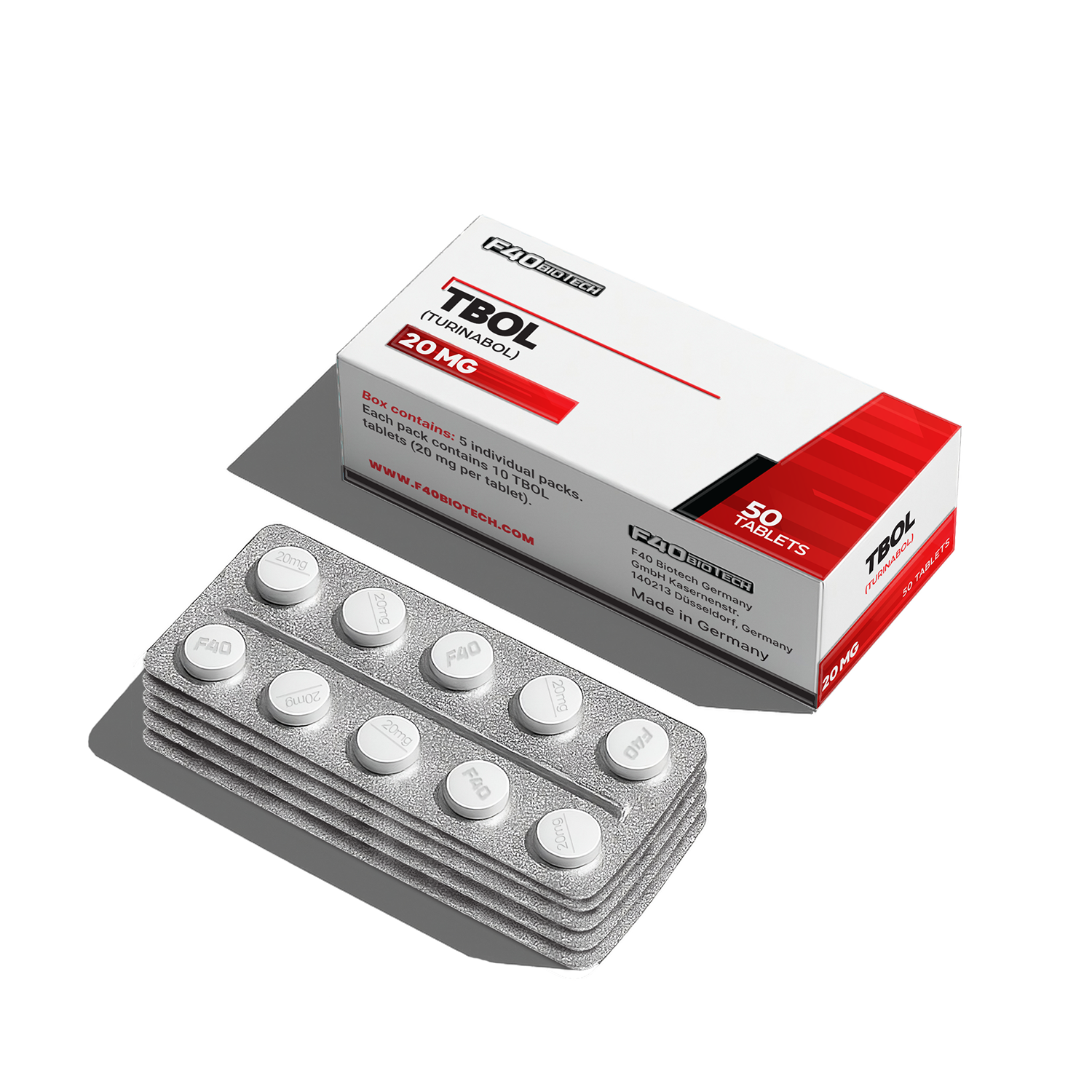 TBOL 20mg x 50 — Peptide Source Canada source product image